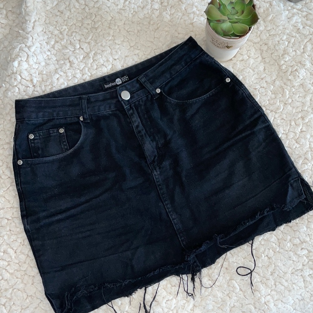 Boohoo Blue Mini Skirt